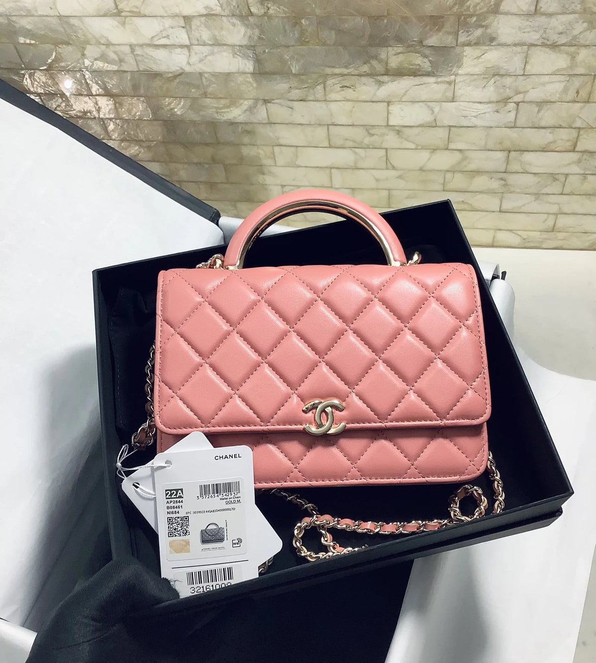 Pink Hand-Held Cross Bag J58116