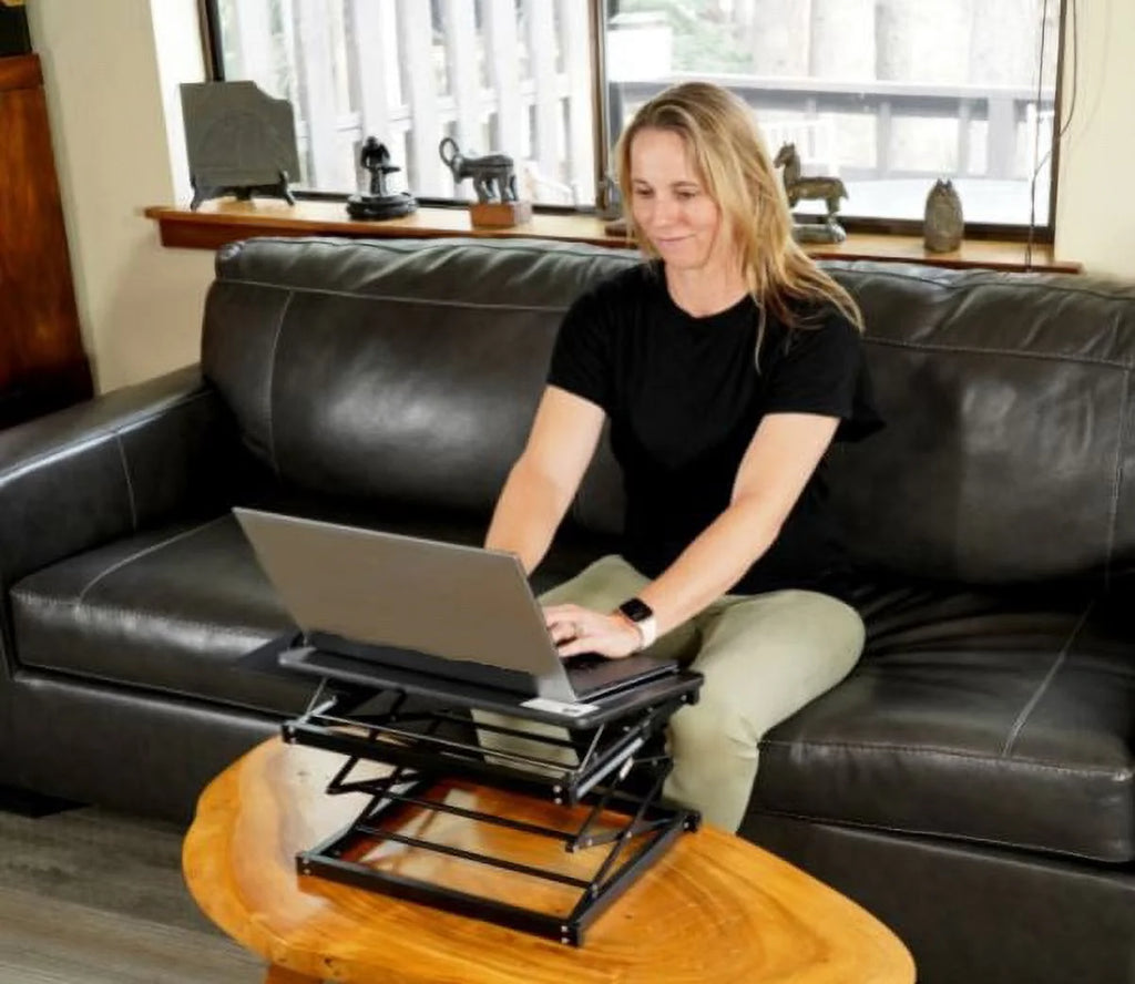 Black Compact Folding Laptop Desk or Stand with Mousepad A85962