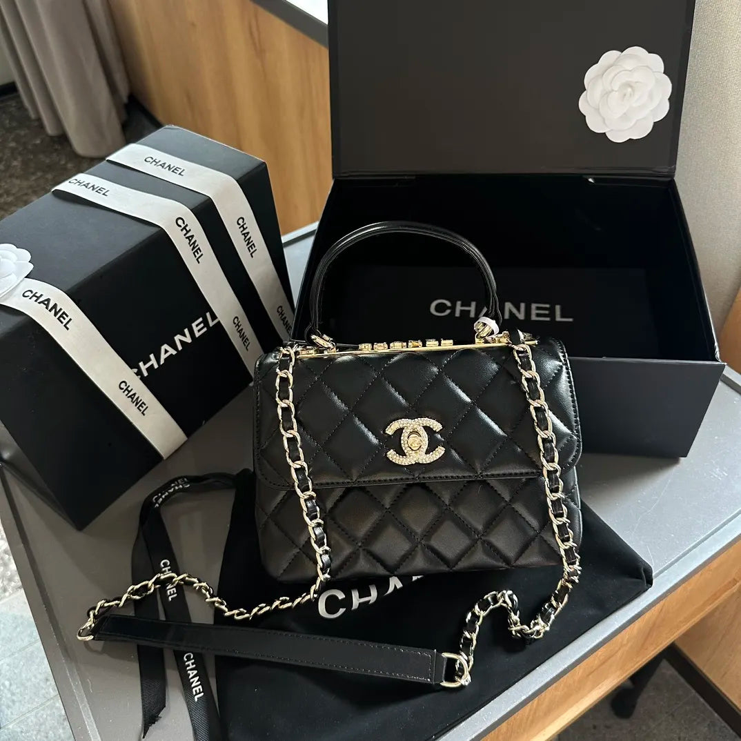 Flap Bag with Top Handle T1578