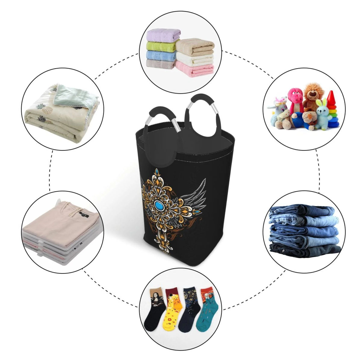 50L Rectangular Waterproof Foldable Laundry Basket X99091