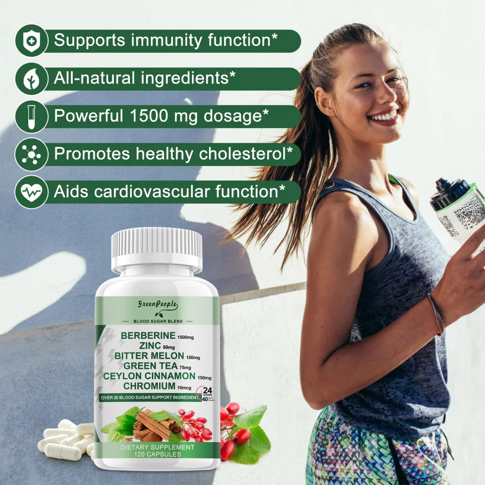 Berberine Supplement 1500mg 240 Capsules Veggie Capsules G97844