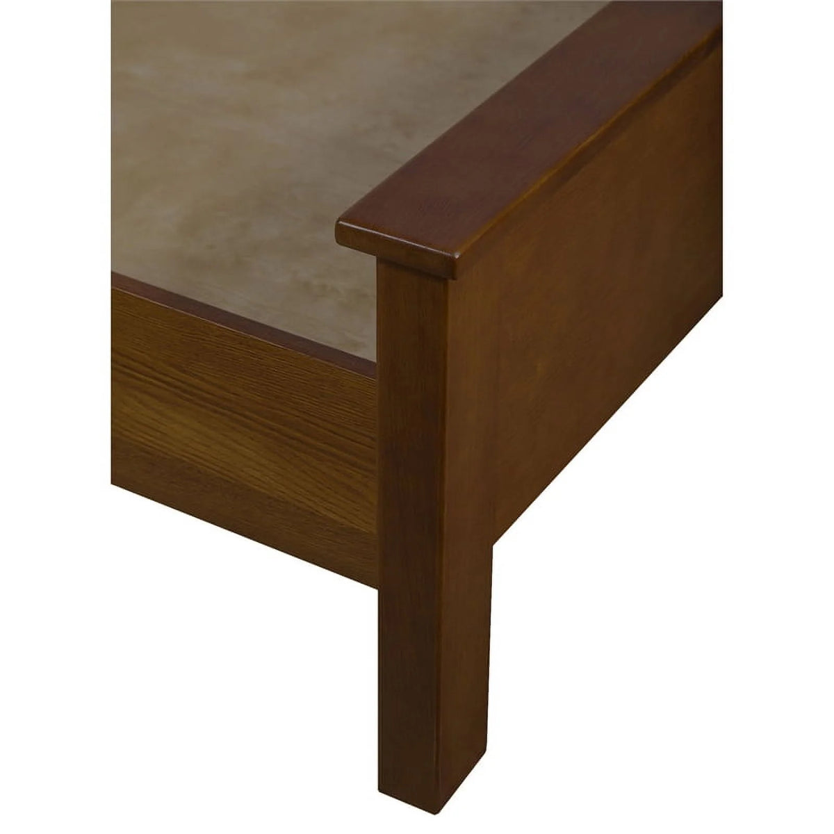 Solid Wood King Panel Bed in Walnut S4752