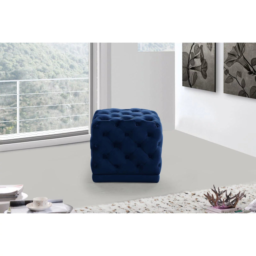 Cream Velvet Ottoman/Stool G963441