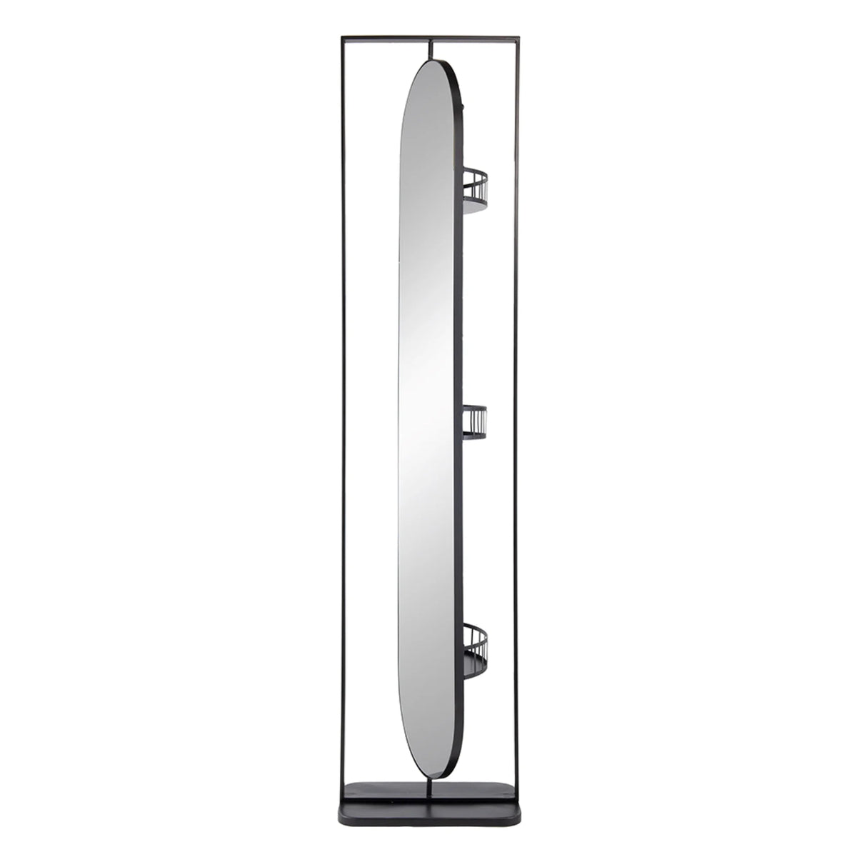 Black Rectangular Full Length Stand Mirror E897