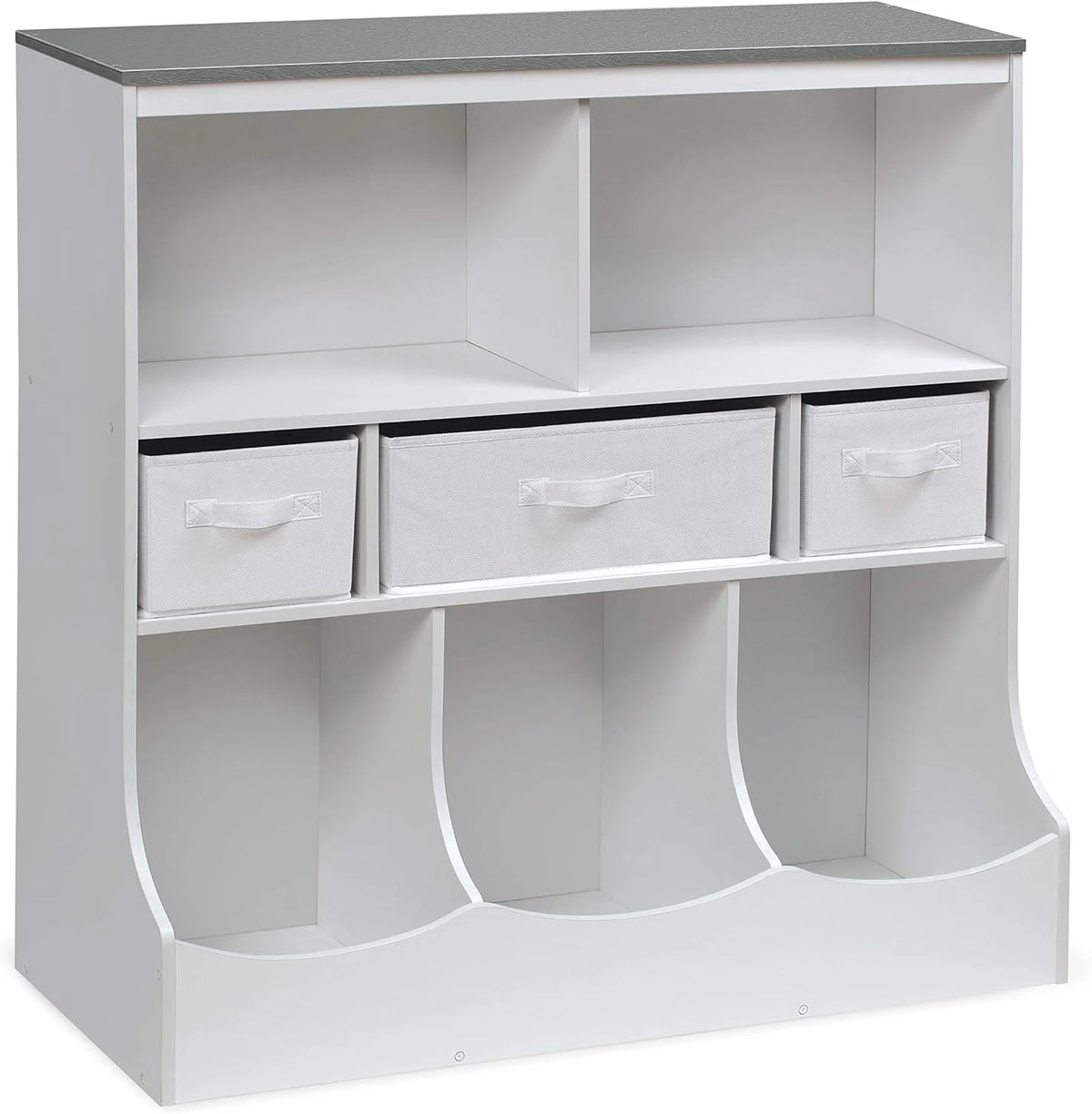 Toy Storage Unit and Book Shelf with 3 Baskets V3571