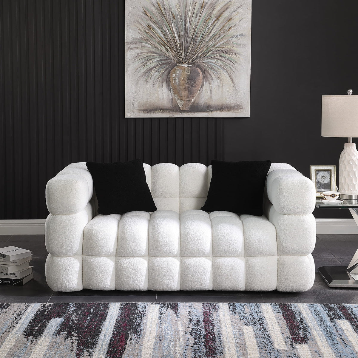 White 3+2 Sofa Set G1328