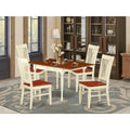 5 Pieces Solid Wood Drop Leaf Kitchen Table Set Q15124
