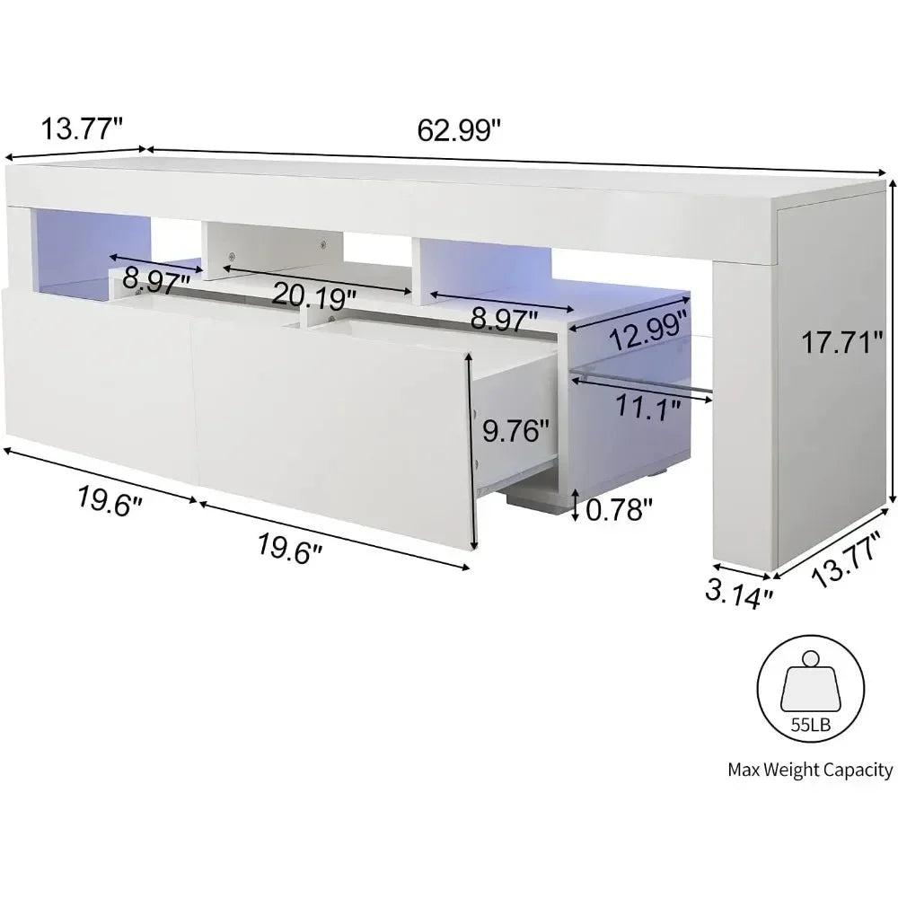TV Cabinet with LED for 70" TV with 2 Drawers K486