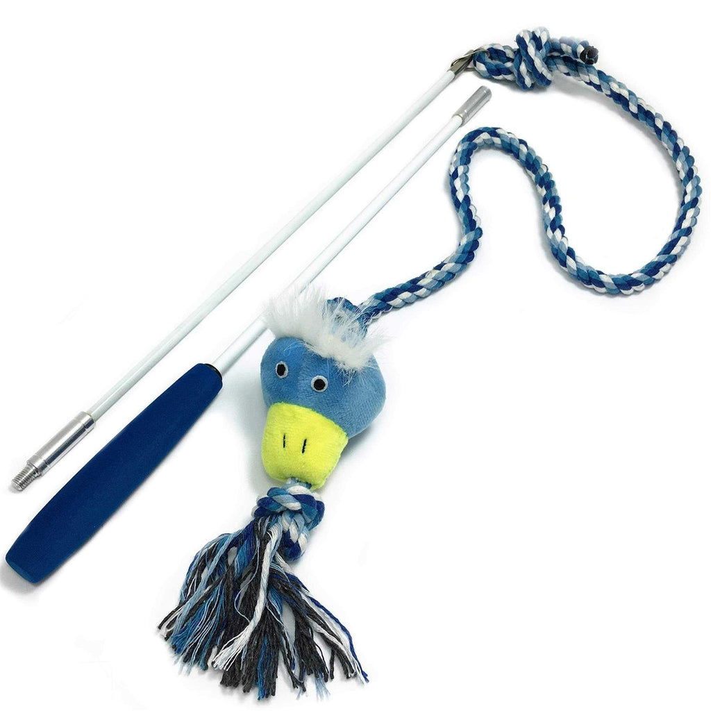 Plush Squeaky Dog Puppy Wand Rope Toy O4493