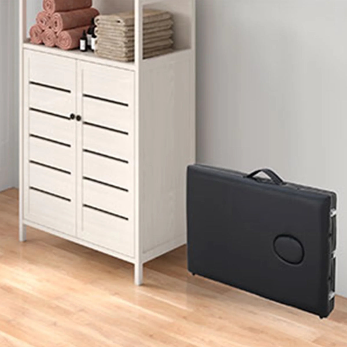 Portable 3 Folding Black Massage Table with Carry Case M7906