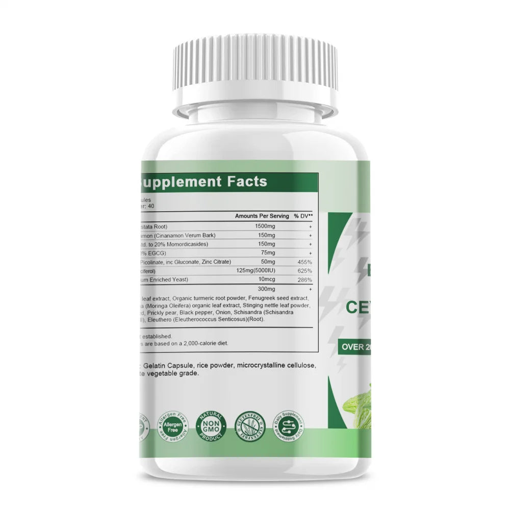 Berberine Supplement 1500mg 240 Capsules Veggie Capsules G97844