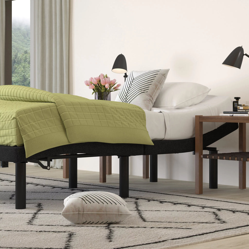 Black Twin XL Adjustable Bed Frame with Wireless Remote Y348848