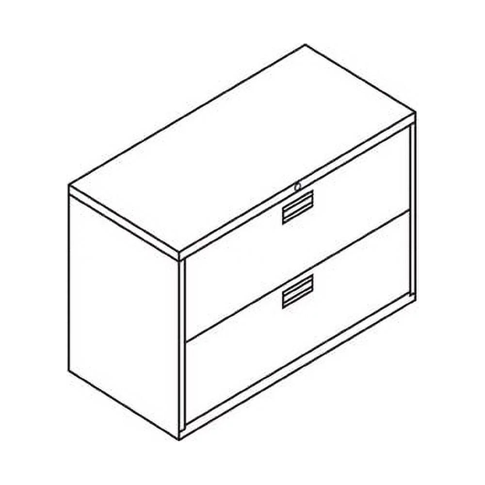Charcoal 2 Drawer Lockable Filing Cabinet O781
