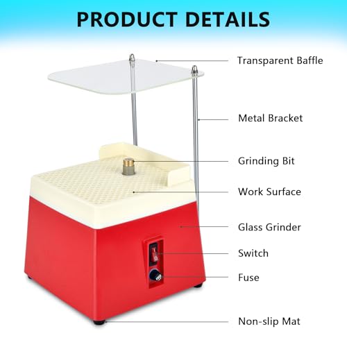 Stained Glass Grinder with Acrylic Baffle Q637