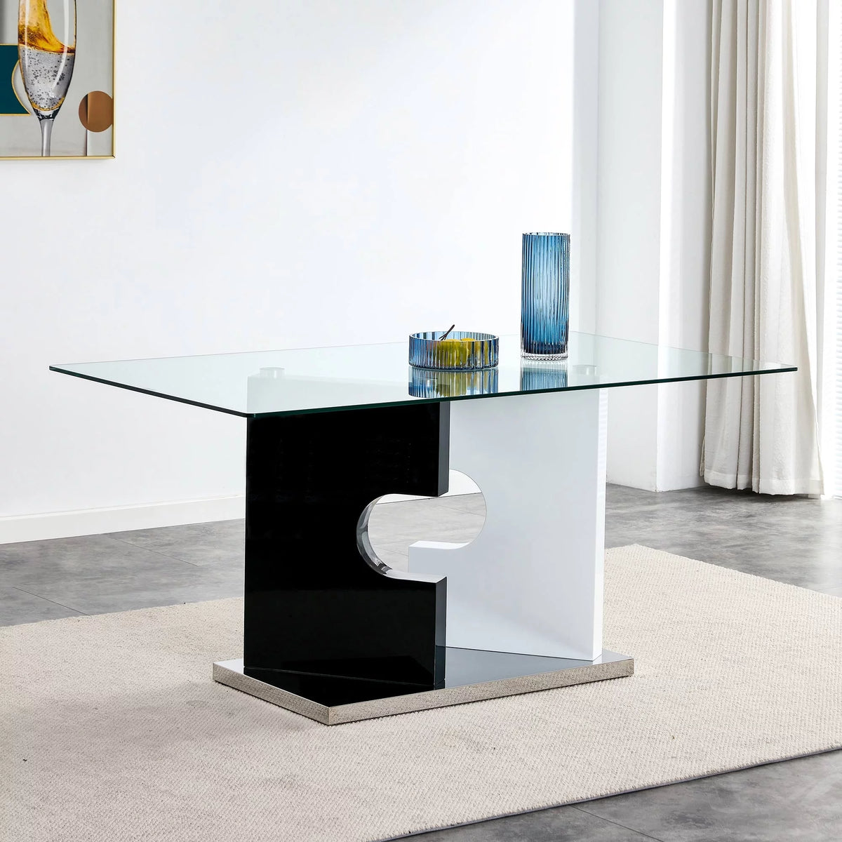 Glass Dining Table for 6 People Z607677