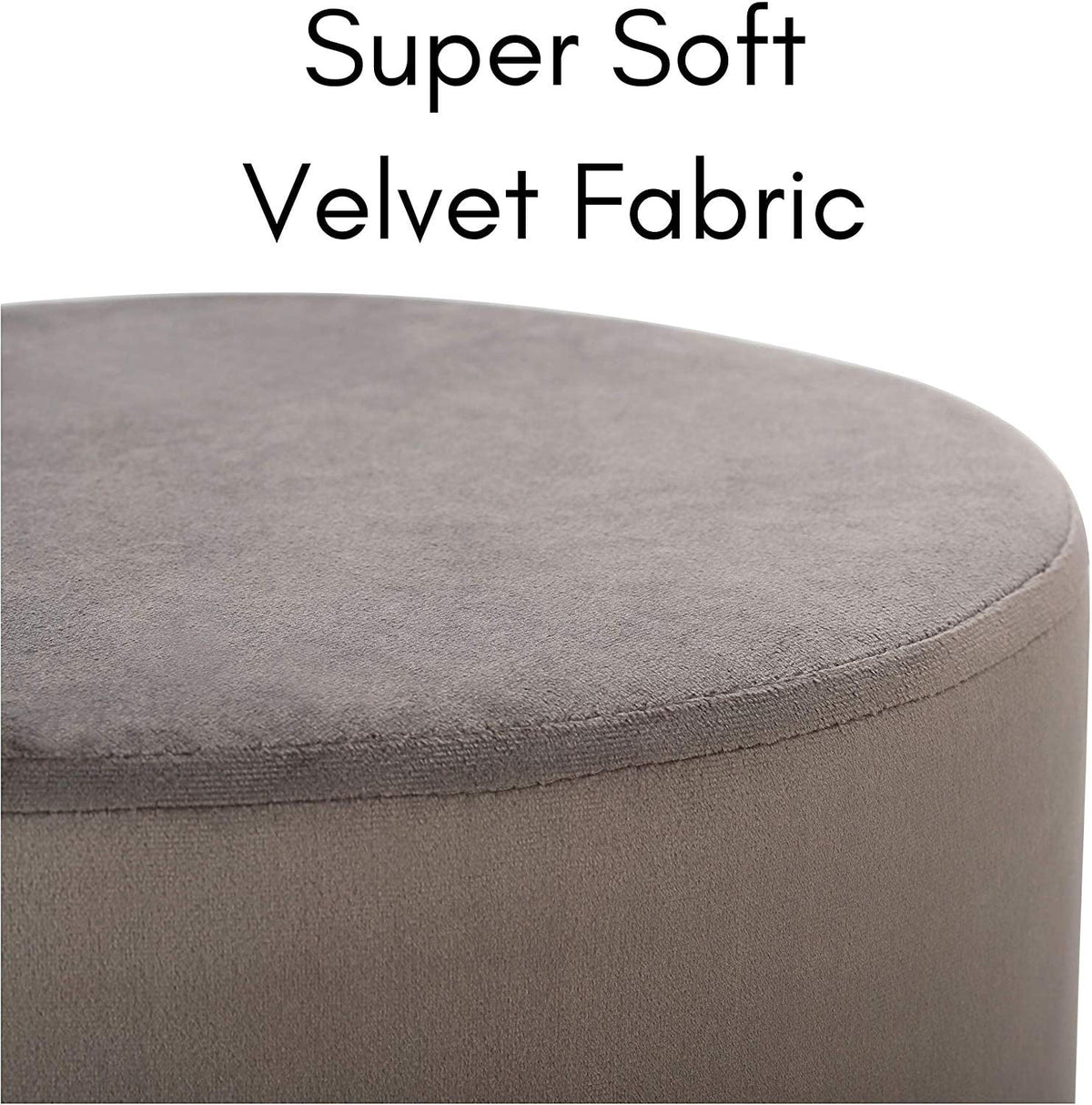 Round Velvet Ottoman Foot Stool U934550