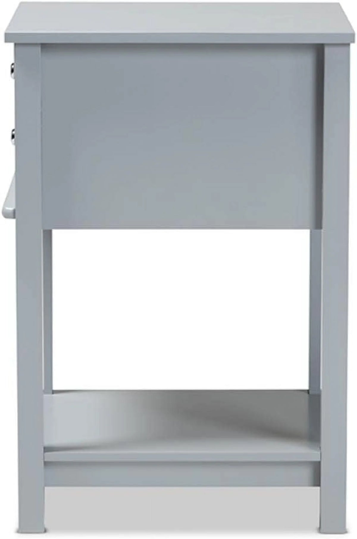 Light Grey 2-Drawer Wood End Table P4276