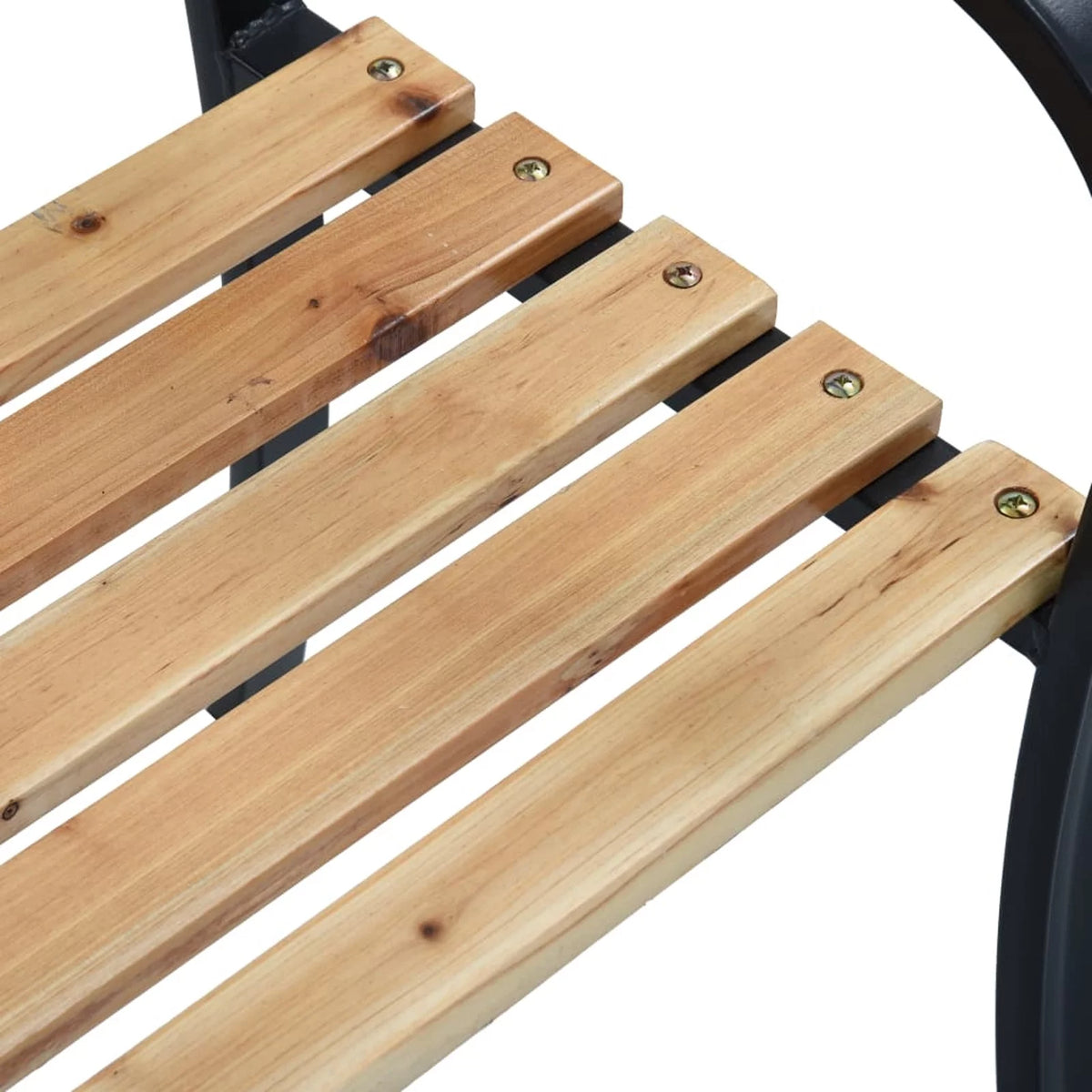 Wood and Plastic Garden Bench with Steel Frame M43702