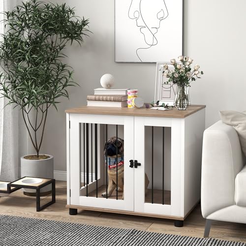 Walnut Brown Dog Crate Furniture H9293