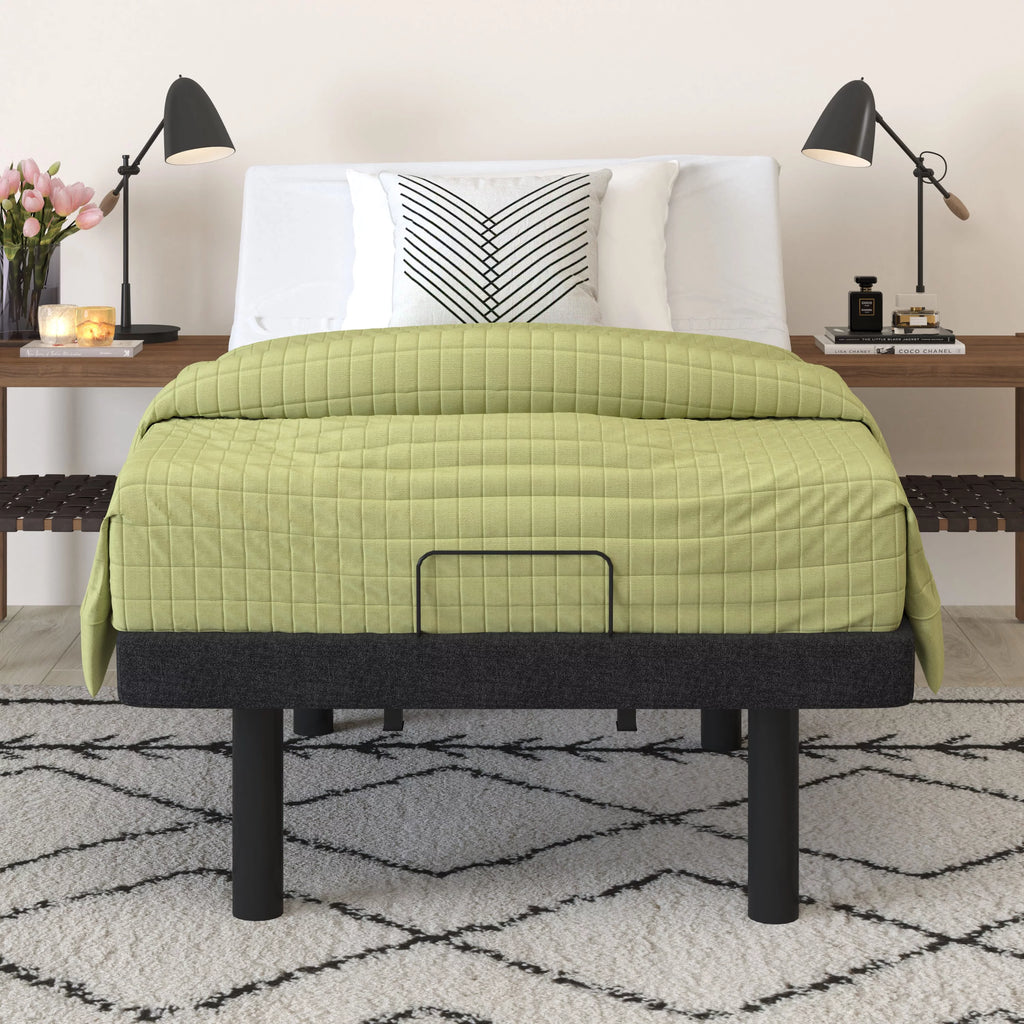 Black Twin XL Adjustable Bed Frame with Wireless Remote Y348848