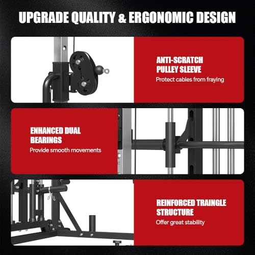 Power Cage with Barbell, LAT-Pull Down & Cable Crossover System B725049