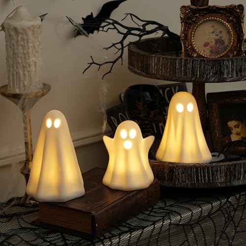 3 Pack Ceramic Halloween Tiered Tray Decor T5426