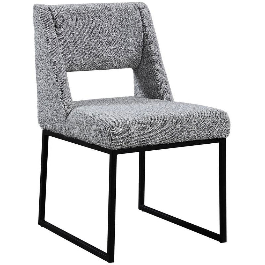 Grey Boucle Fabric Dining Chair Z388825