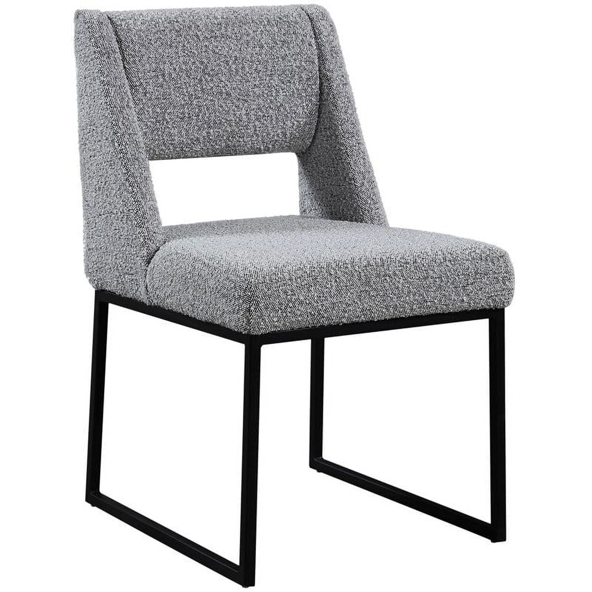 Grey Boucle Fabric Dining Chair Z388825
