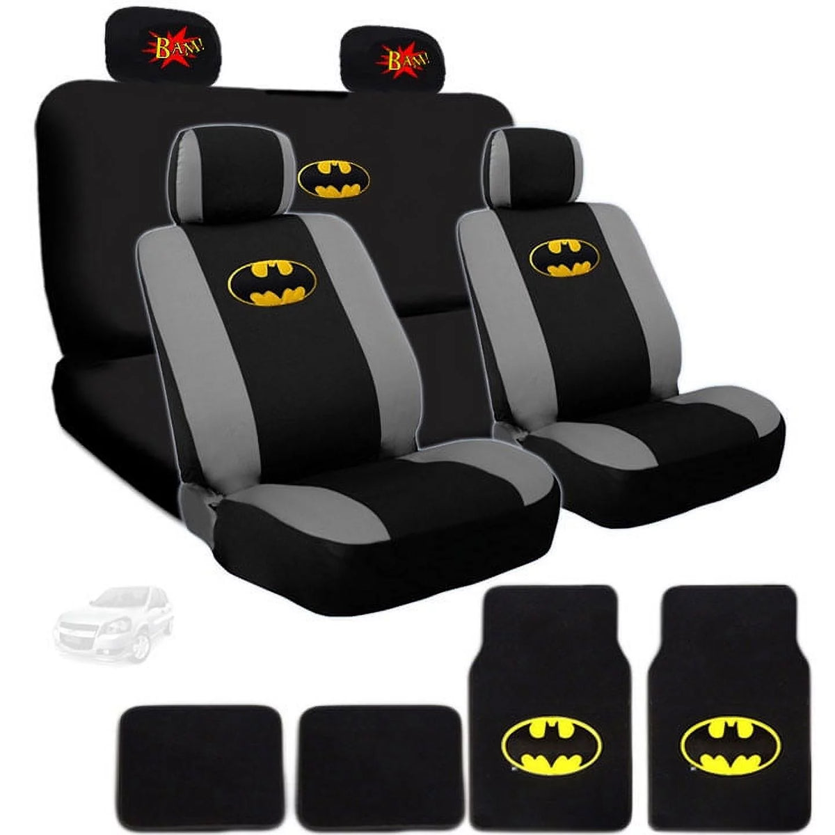 Universal Size Fabric Car Seat Covers and Carpet Floor Mats K8612