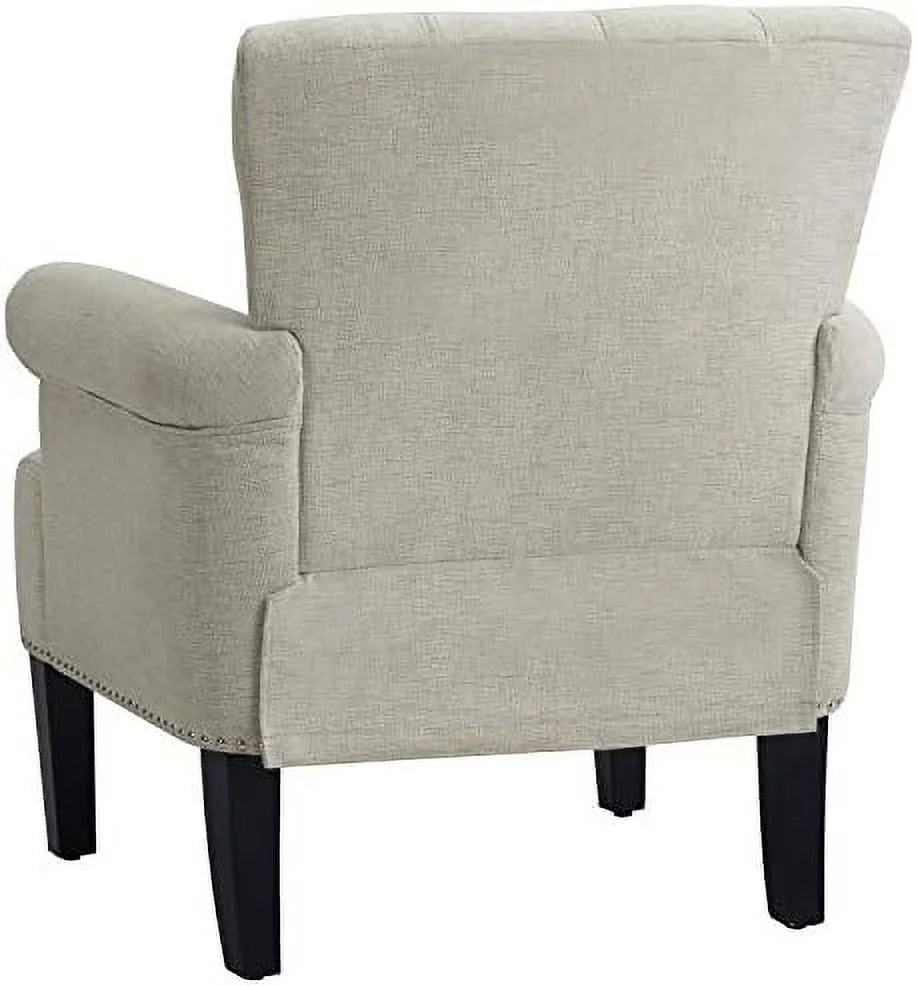 Polyester Upholstered Tufted Club Chair H540