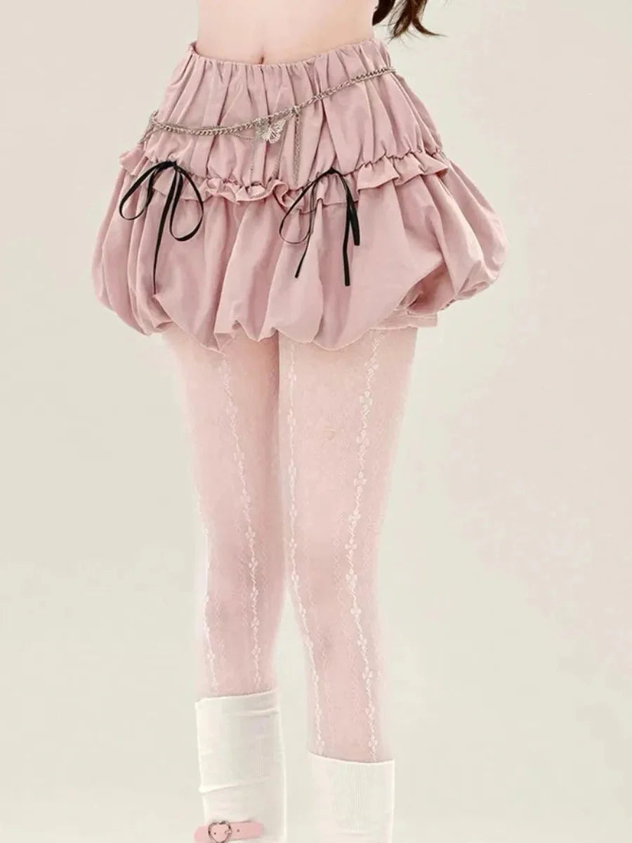 Ribbon Checked Mini Skirt U7392