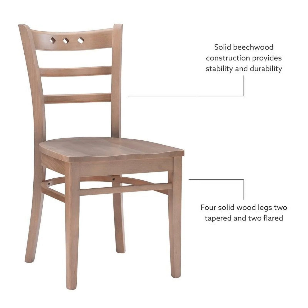Solid Wood Set of Two Chairs Z11113