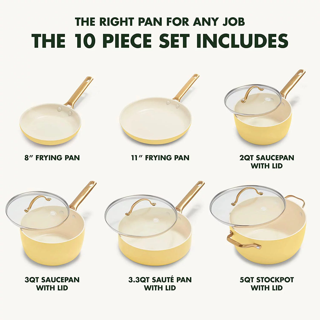 Hard Anodized Ceramic Nonstick 10 Piece Cookware Set U19227