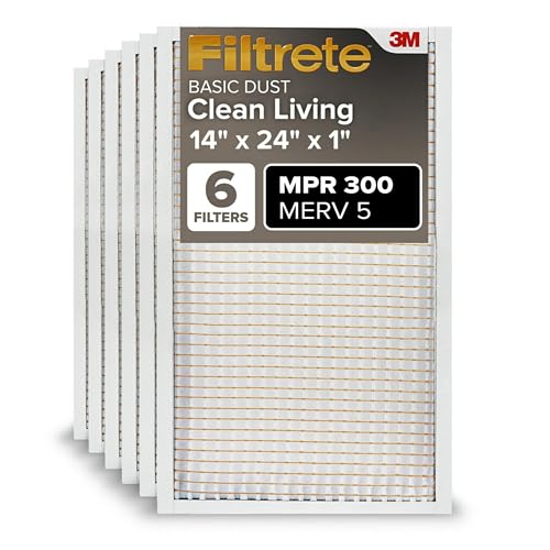20x25x1 Pleated Electrostatic Air Filter, 6-Pack C79888
