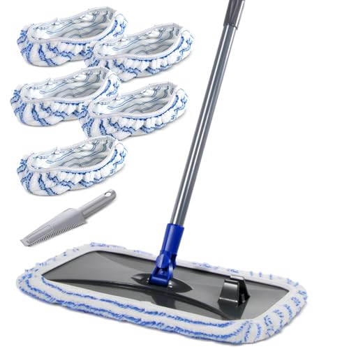 Extra Large Microfiber Flat Mop with 5 Pad A76866