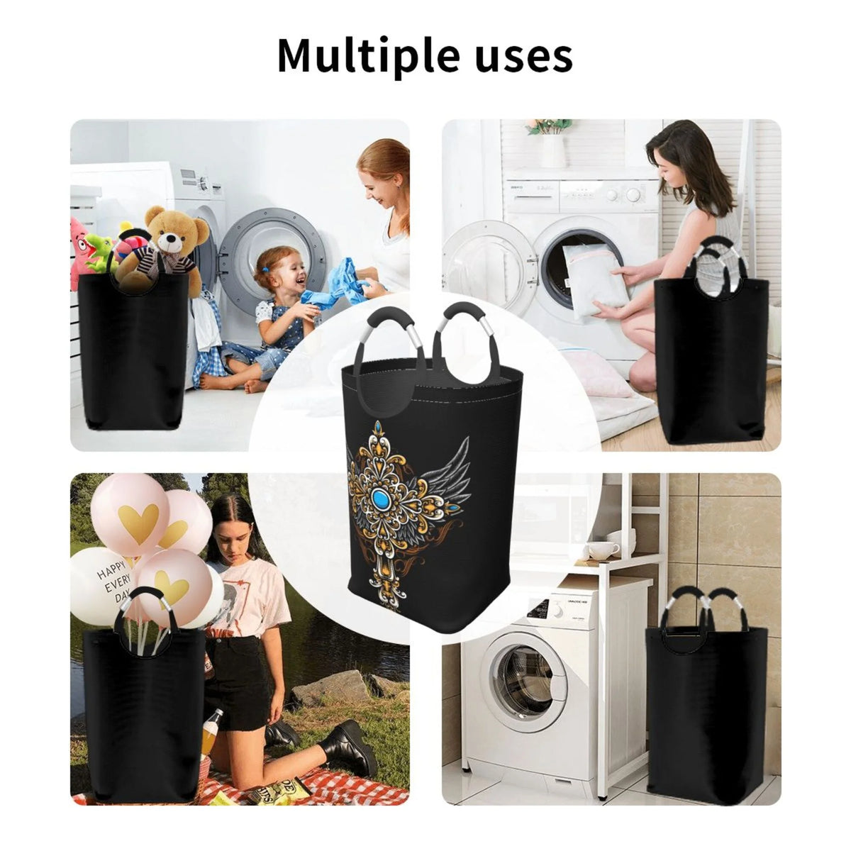 50L Rectangular Waterproof Foldable Laundry Basket X99091