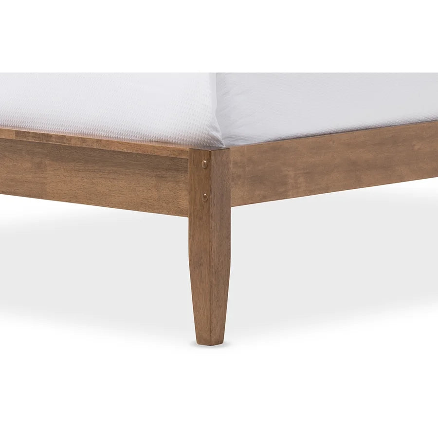 Solid Walnut Wood Platform Bed B45758