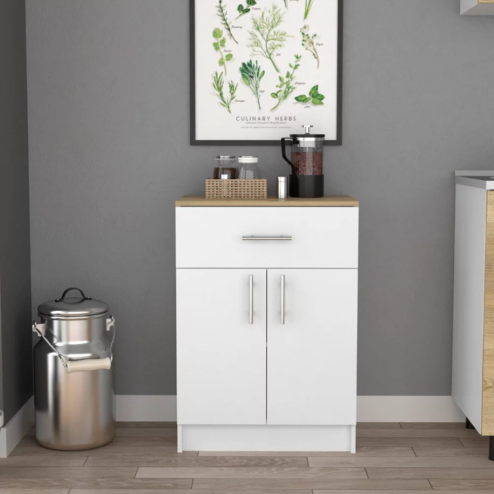 White One Drawer Pantry Cabinet Q62030