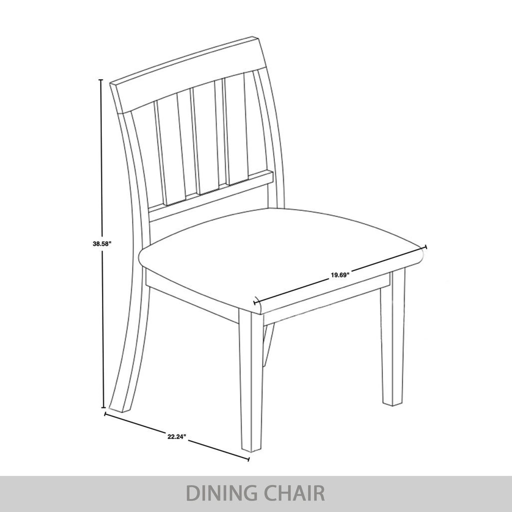 White Wooden Dining Chair Set of 2 P300669