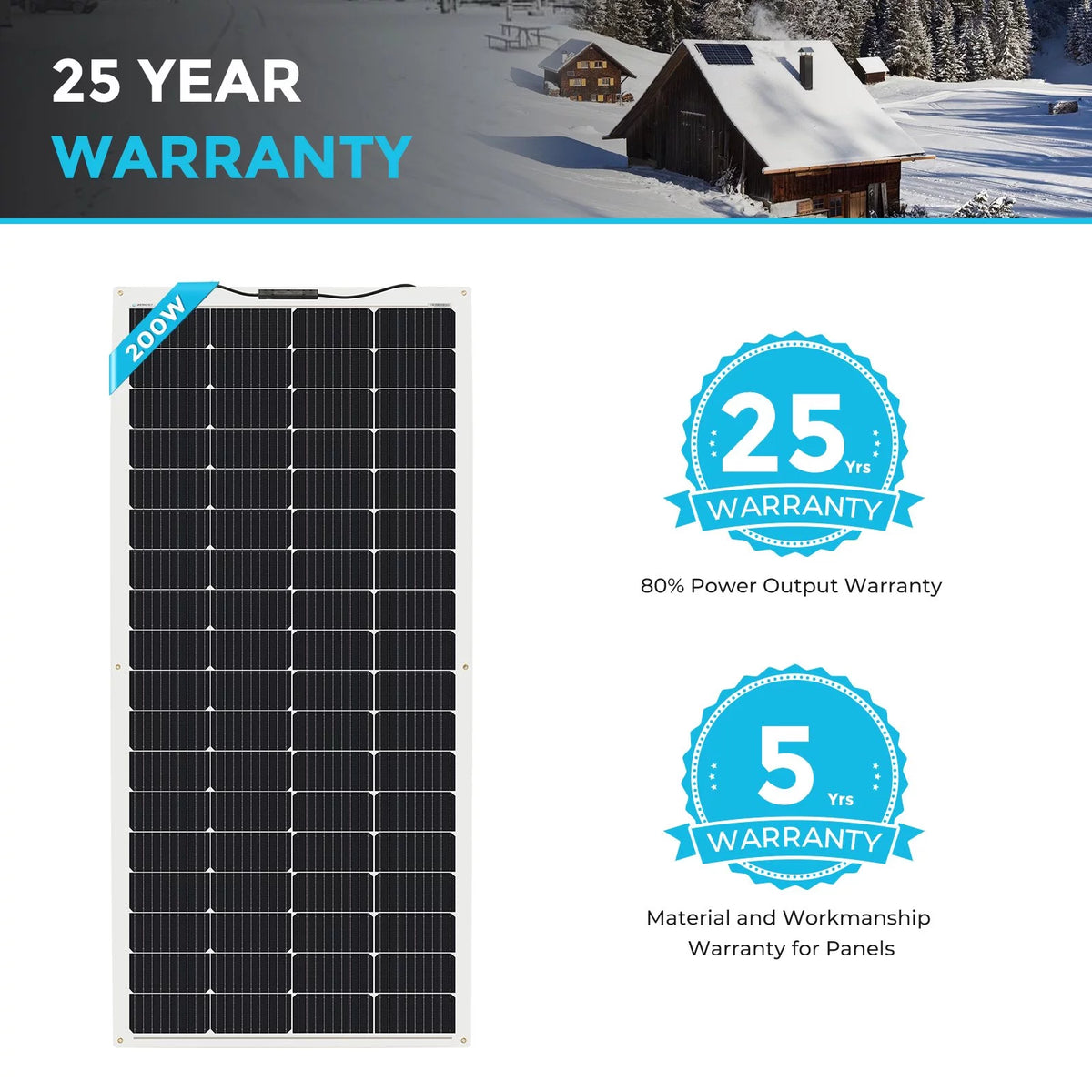 200 Watt 12 Volt Flexible Monocrystalline Solar Panel S40965
