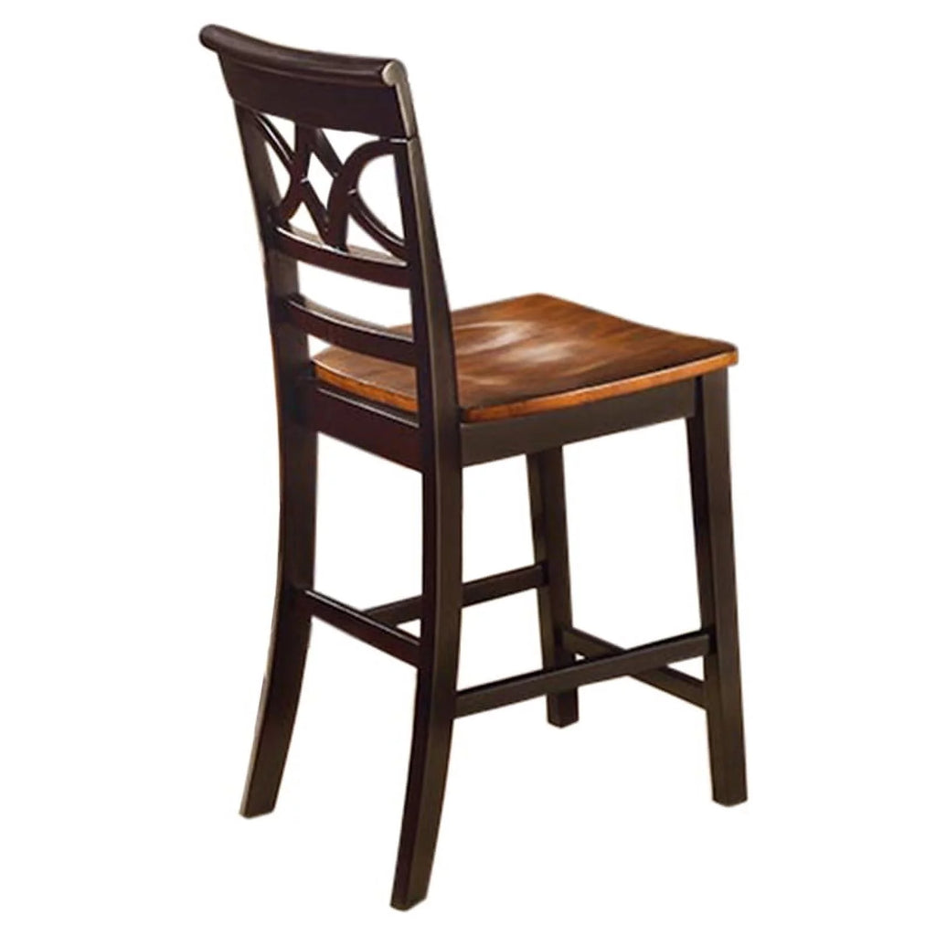 Black and Cherry Wood Dining Chair Set of 2 L377636