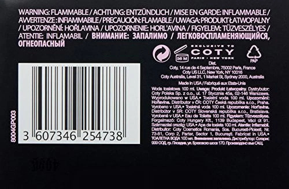Eau de Toilette Spray 3.4 Ounce W2128