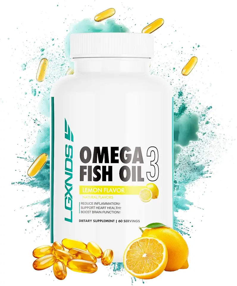 Lemon Flavor 2000mg Omega-3 Fish Oil Softgels B5794