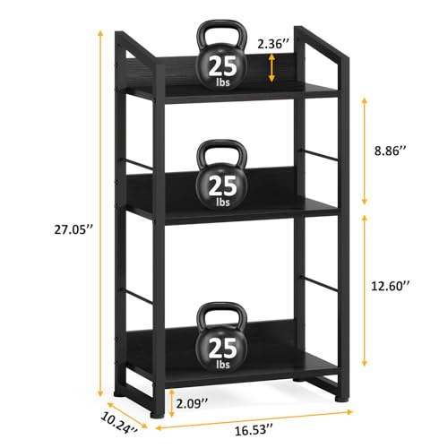 3-Tier Wood Metal Bookshelf E91016