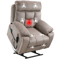 Oversized Dual Motor Power Lift Recliner Chair with Massage and Heat F178289