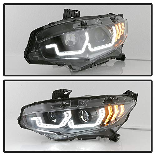 Black LED Projector Headlights Assembly U687827