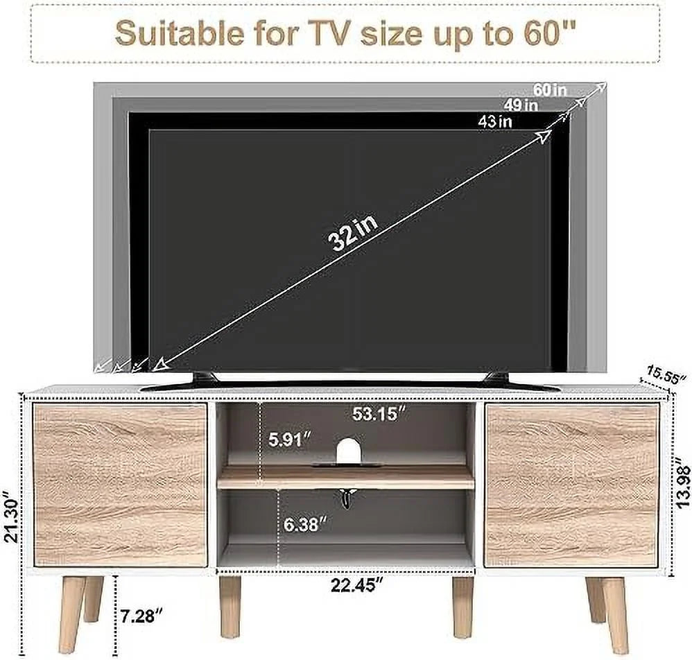 Black Walnut TV Stand with Push Up Doors M1408