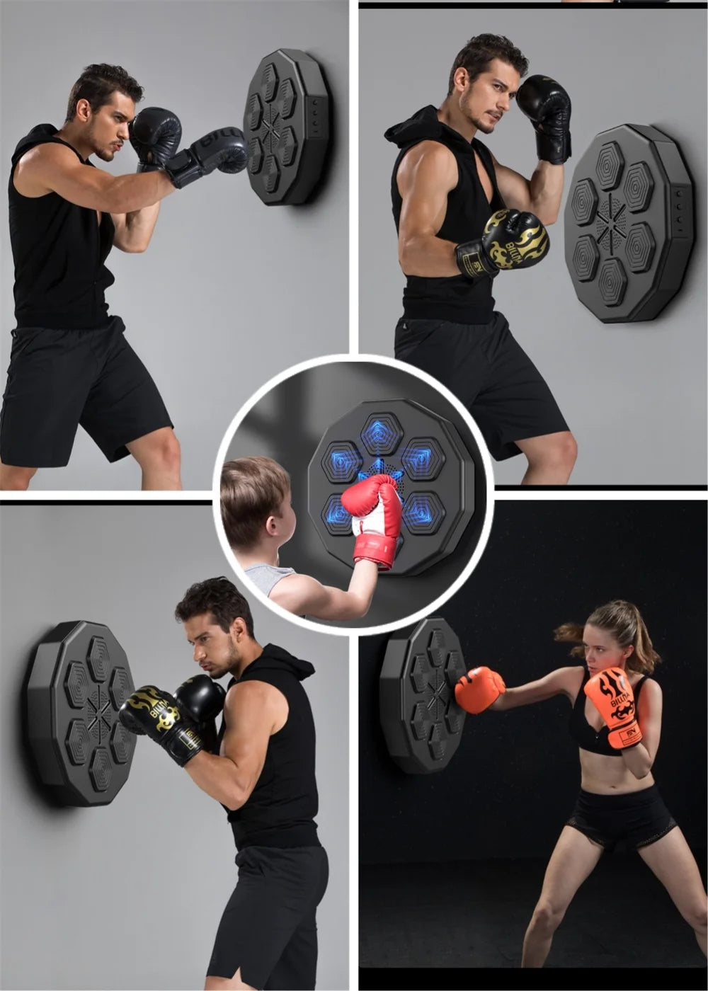 Wall Mounted Music Boxing Machine with 2 Pairs of Boxing Gloves B74349