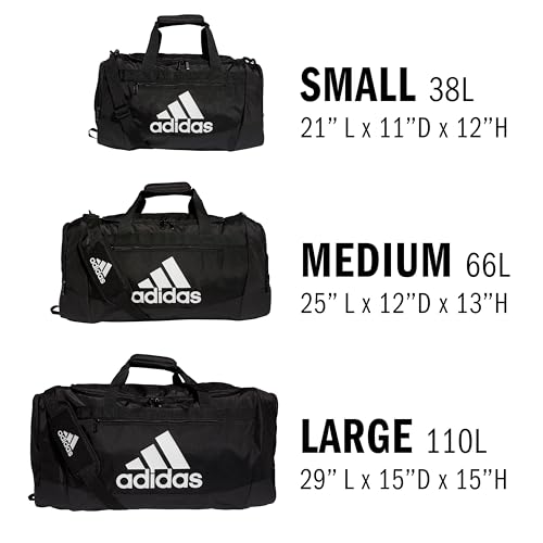 Large Black White Duffel Bag K8494