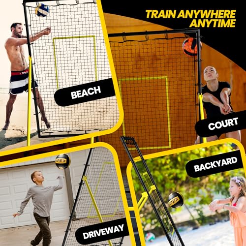Adjustable Volleyball Rebounder Net 7x4 ft with Travel Bag R967